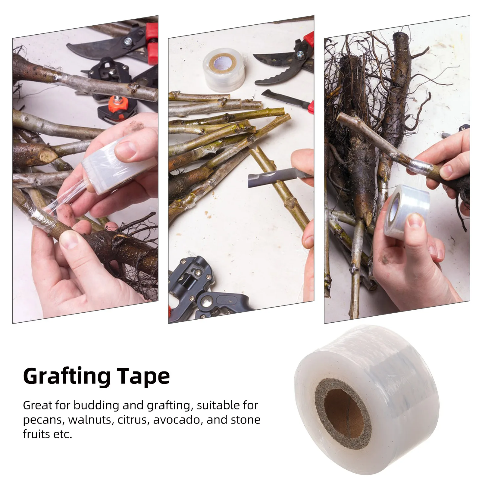 

30Mmx100M Grafting Tape Waterproof Self-Adhesive Stretchable Plant Grafting Film For Fruit Trees Saplings Nursery Garden Tools