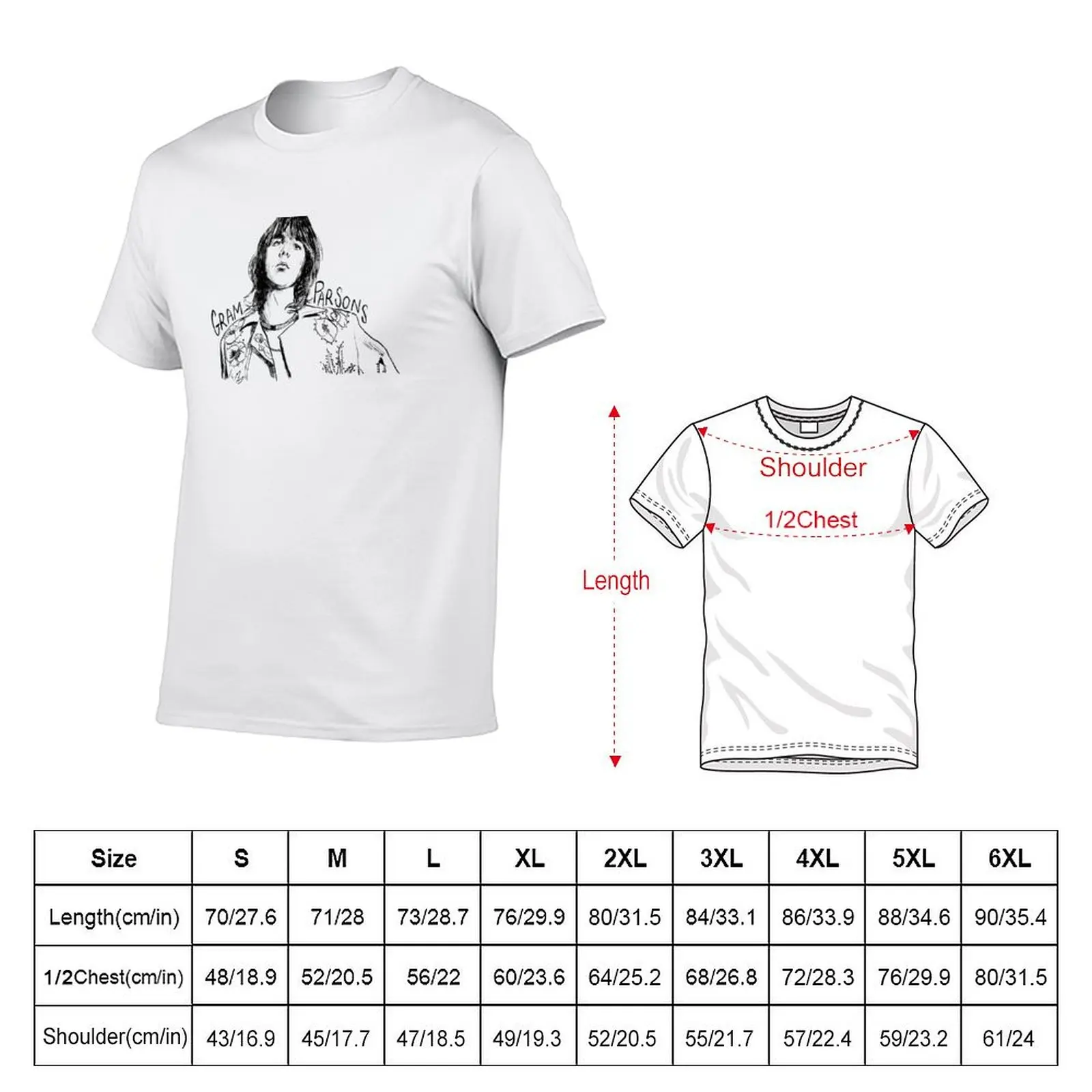 Gram Parsons T-Shirt High Elasticity Sports Tee Shirt