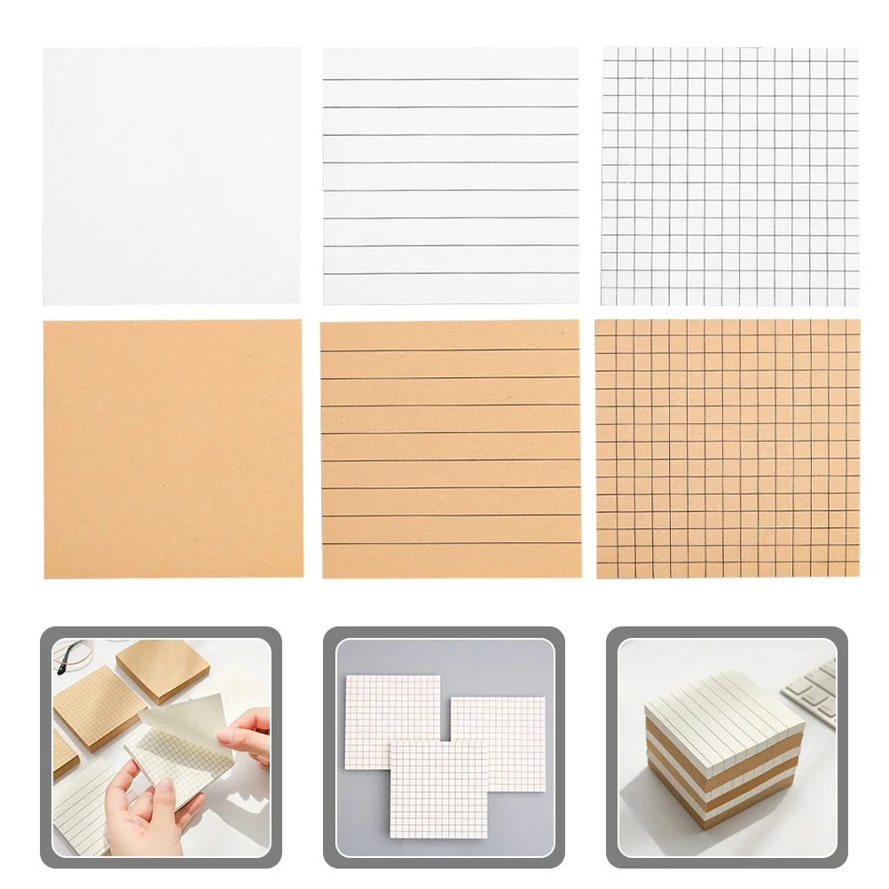 

6Pcs Memo Pads Tearable Sticker Reminder Office Supplies Adhesive Memo Notes for Scheduling and Daily Use