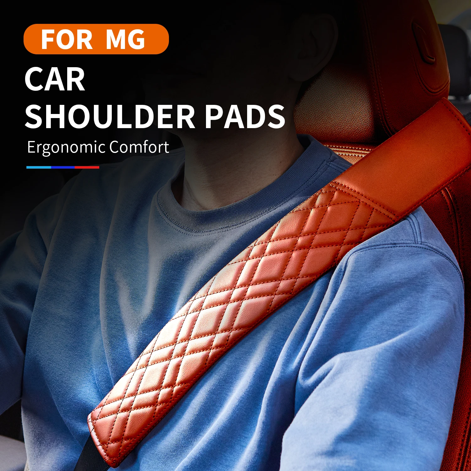 

Car Safety Belt Cover red Adjustable Shoulder Protector Pad For MG 3 7 S5 EV 6 Cyberster RX5 Decoration Car Interior Accessories
