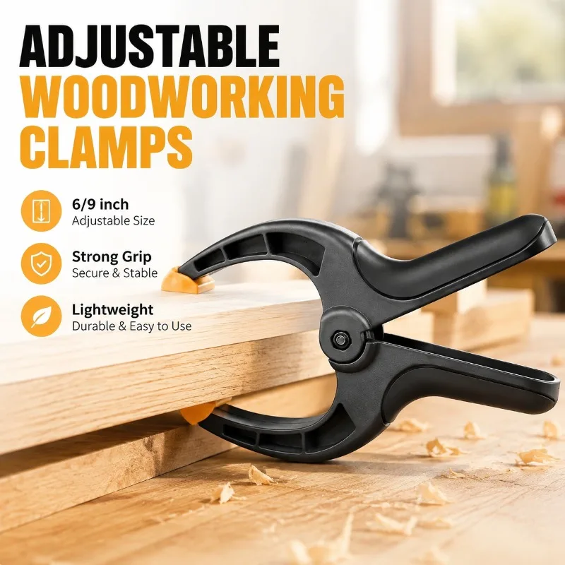 9 Inch Non-slip Large Spring Clamp A Type Clip Heavy-duty Multifunctional Woodworking Fast Holding Plastic A-clamp Secure Planks