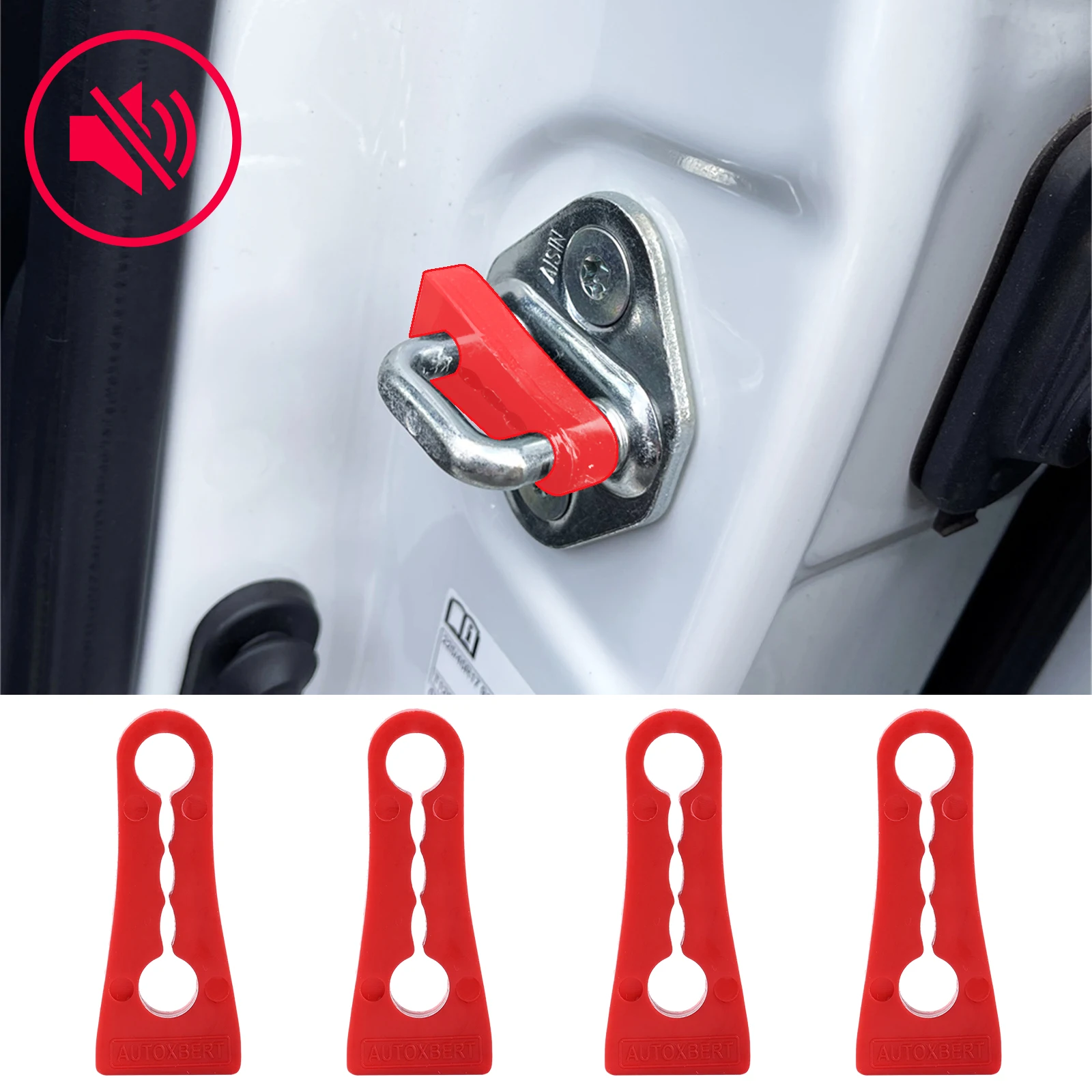 

Sound Damper Door Lock Buffer For Toyota Camry Corolla RAV4 Prius Land Cruiser Prado Rattling STOP Soundproof Deaf Seal Deadener