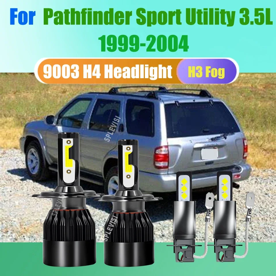 H4 H3 Led Headlight Fog Light The Night Driving Companion For Nissan Pathfinder Sport Utility 3.5L 1999 2000 2001 2002 2003 2004