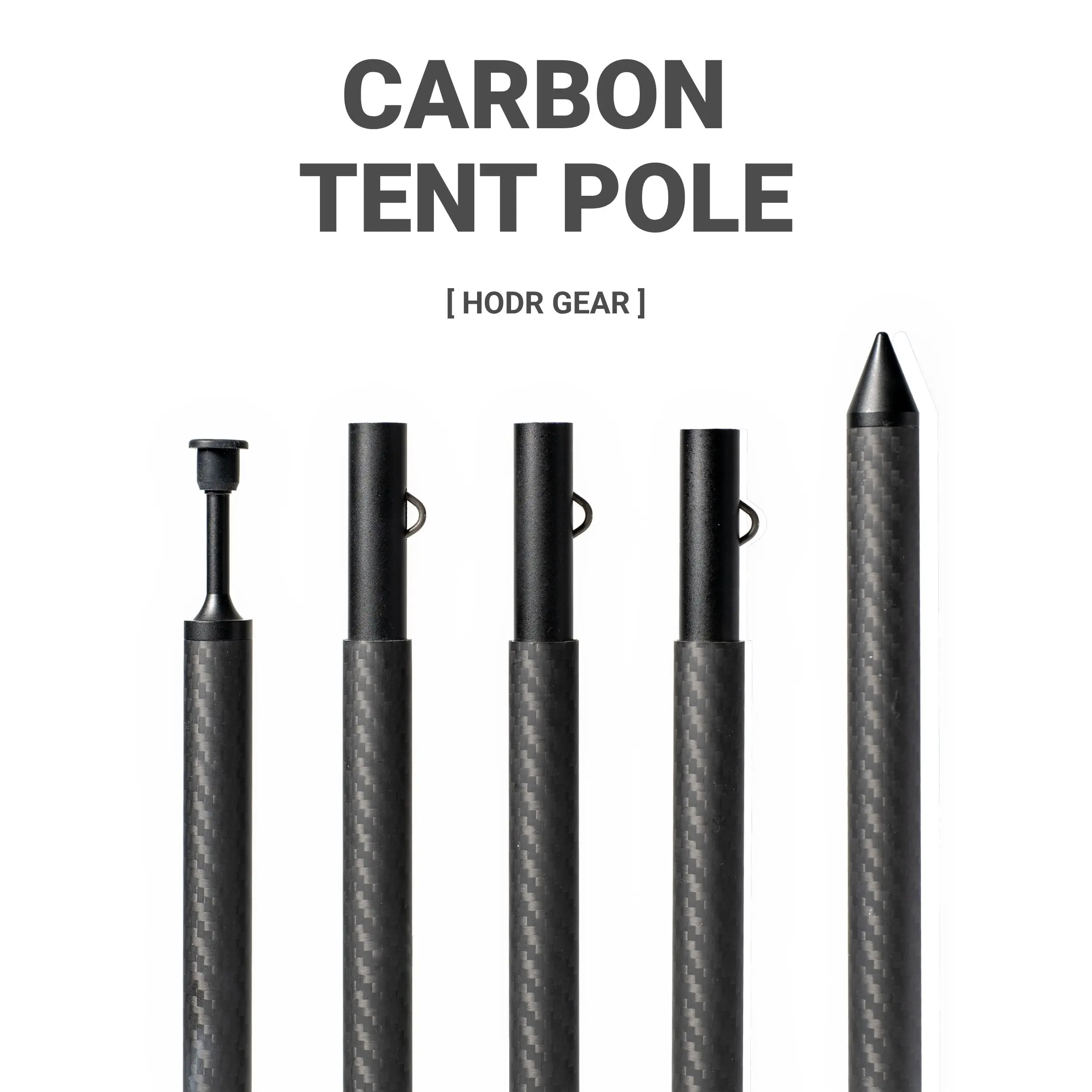 [hodrgear]-arceau-de-tente-en-carbone-ultraleger-modulaire-5-sections-196-m-bache-4-longueurs-reglables-sections-remplacables-organisateur-enroulable