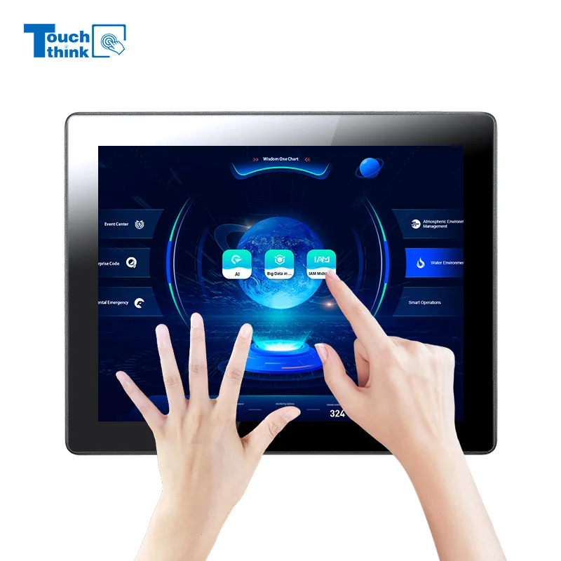 

10-точечный мультисенсорный экран Touchthink Hmi Ip65 Linux Win10 промышленный корпус поликарбонат Mesh, промышленный компьютер «Все в одном»