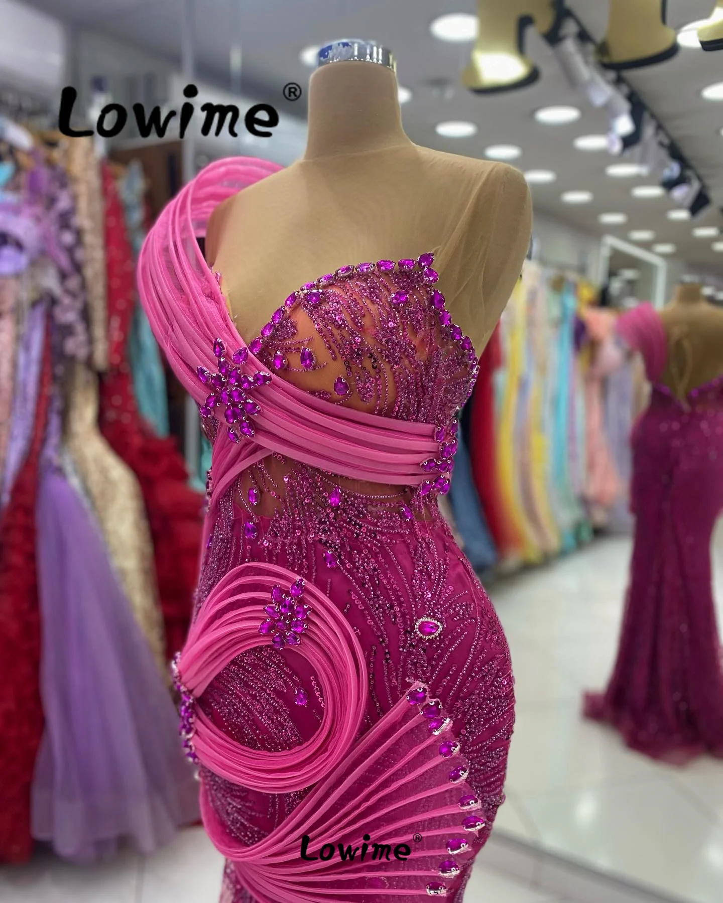 Special Design Off Shoulder Mermaid Evening Dresses 2024 Aso Ebi Crystals Long Prom Dress Party Second Reception Birthday Dress