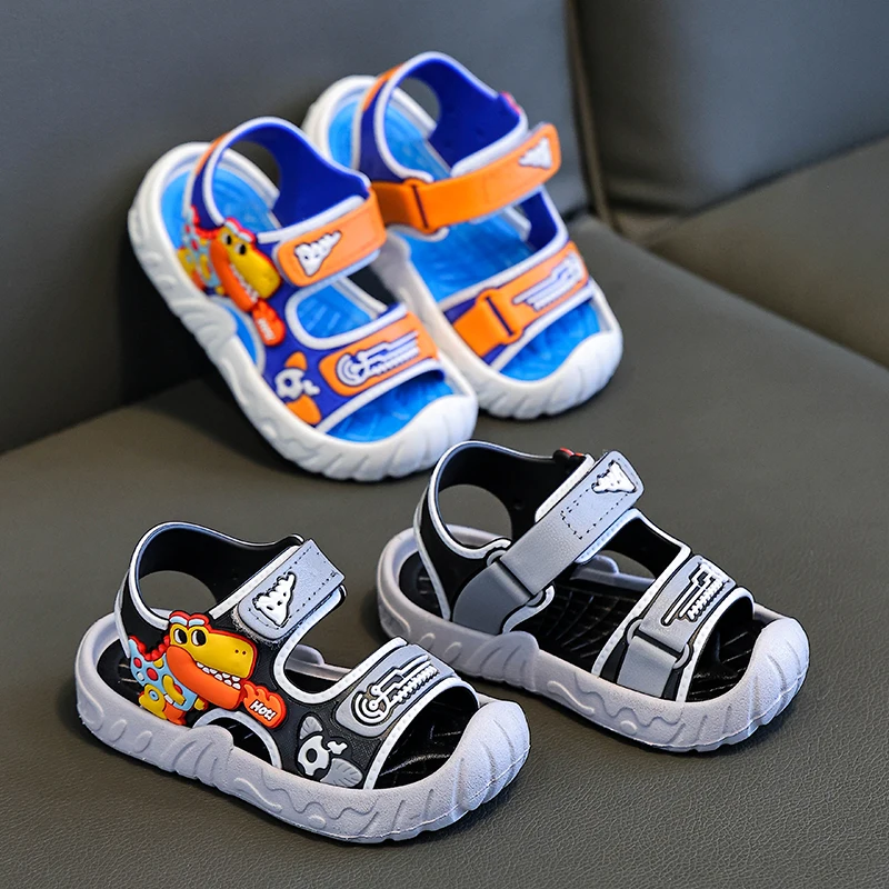 Kids Boys Cute 3D Dinosaur Clo - Casual Sandal Leather recension och pris