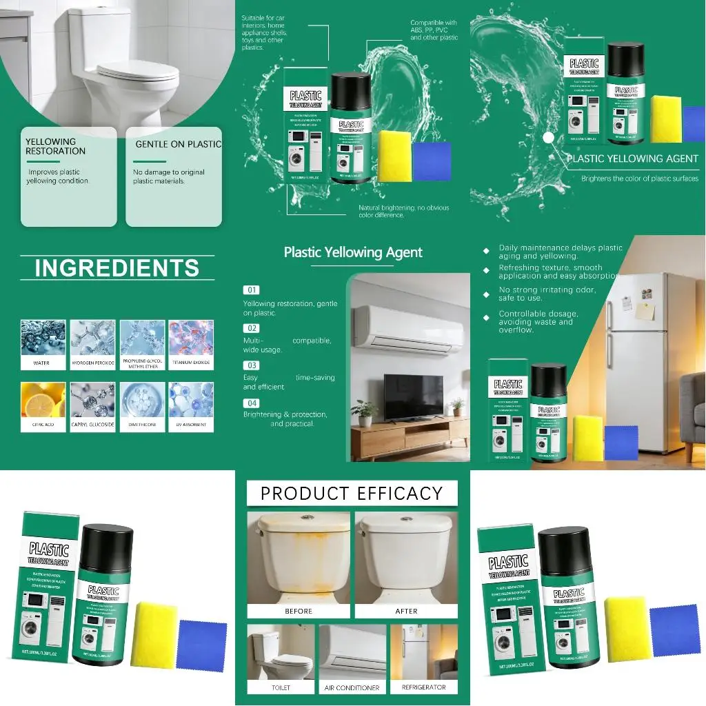  Practical Plastic Brightener Whitener For Fast Acting Result On Bathroom Equipment Car Bulbs And Lavatory Accessories