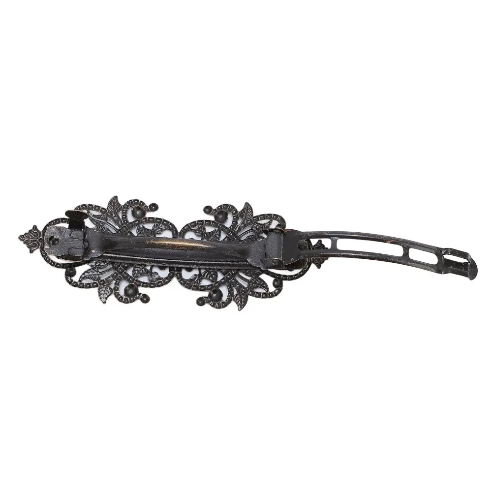 Lightweight Vintage Hair Clip Portable Elegant Retro Hair Pin Delicate Crafts Bronze Finish Antique Flower Barrettes For Women