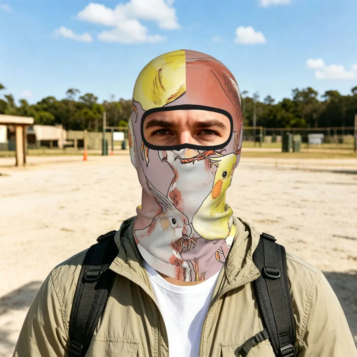 Cute Cockatiel Bird Breathable Thin Balaclava Full Face Mask Sun Protection Neck Gaiter For Motorcycle Cycling Fishing Outdoor