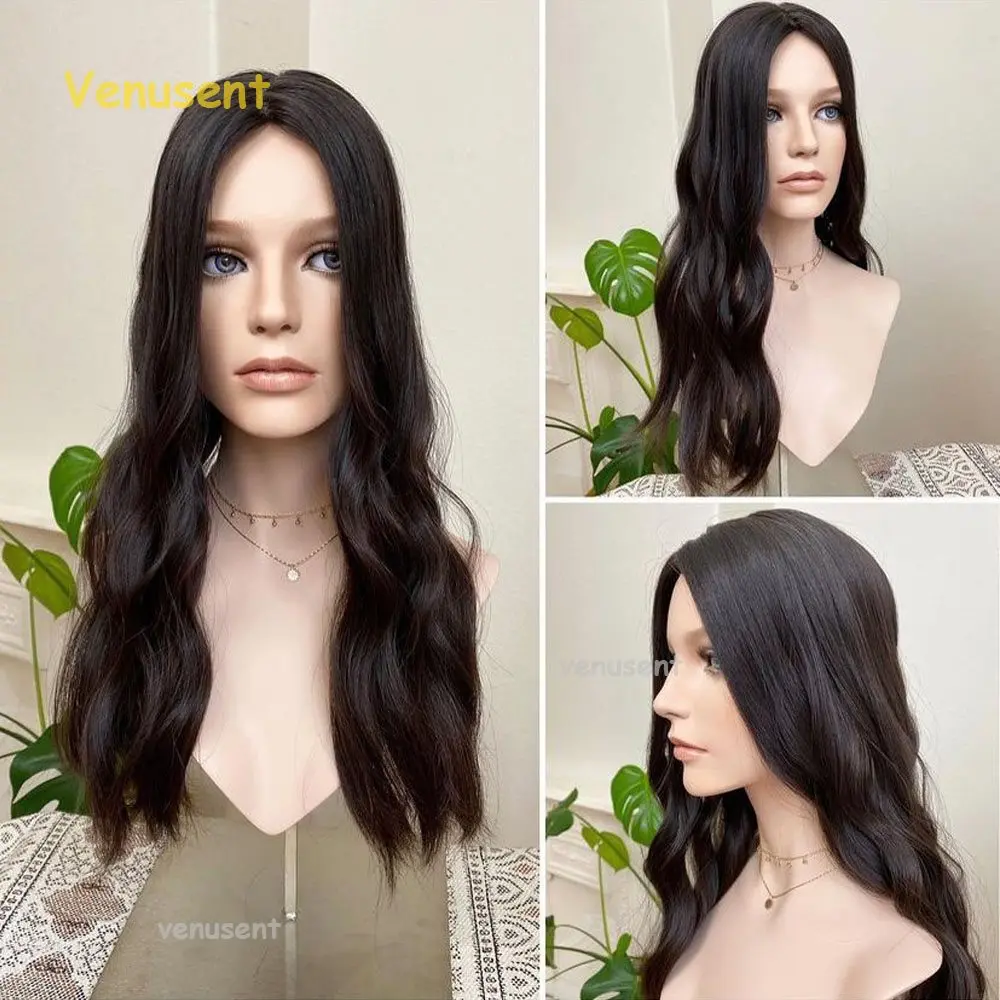 8x8 inch Silk Top Jewish Topper Human Hair Kosher Sheitels Wig 100% Virgin European Human Hair Hairpieces Natural Wave