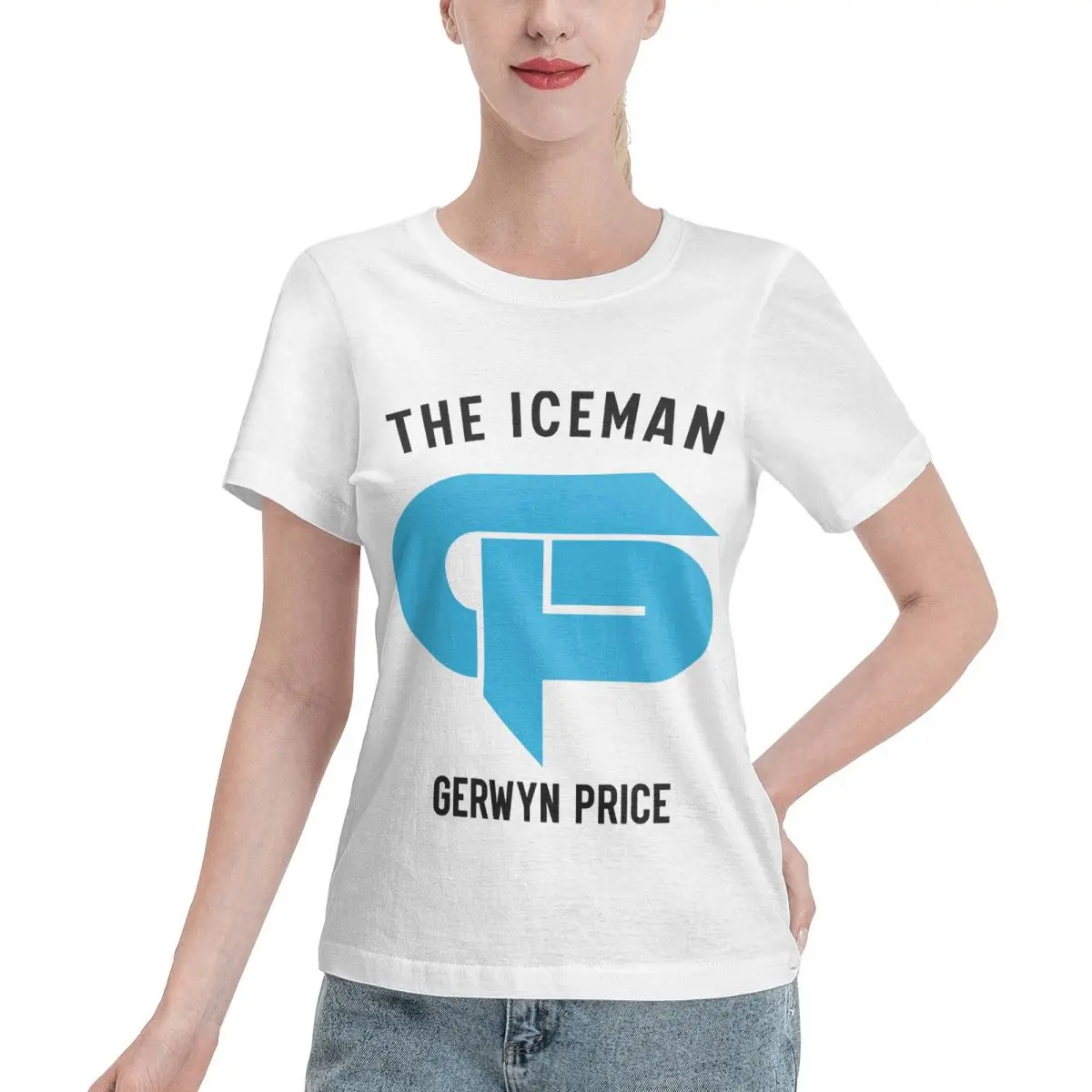 Skin Safe Gerwyn Price Logo Women's T-shirt French Style Vintage Women Top