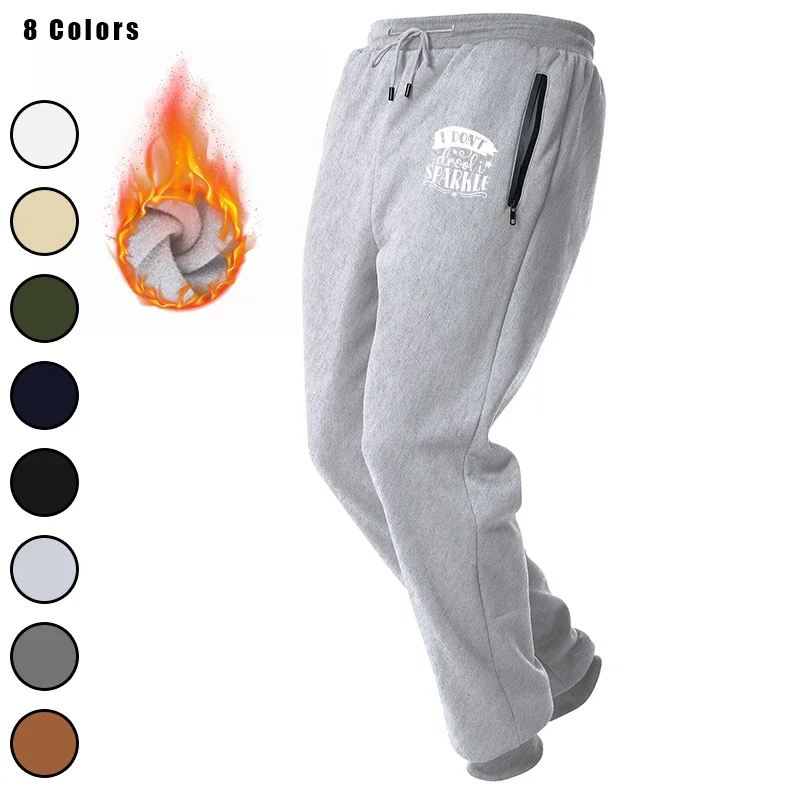 

Active Mens Athletic Fleece Workout Jogger Sweatpants for Men with Zipper Pocket and Drawstring