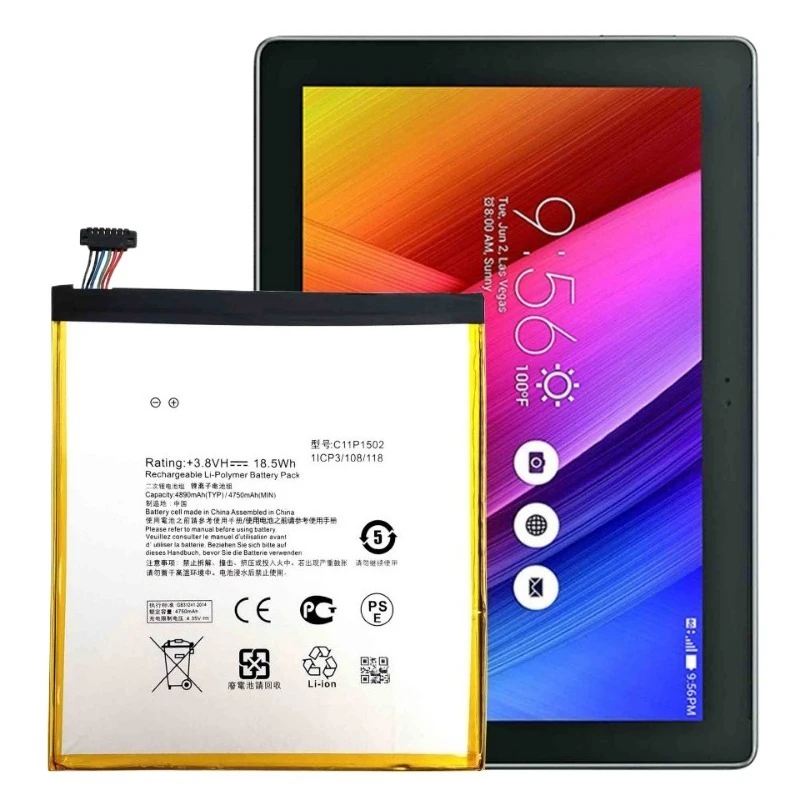 Batería C11P1502 3,8 V 4890mAh para ASUS ZenPad 10 Z300M Z300C Z300CG Z300CL P01T P023 10,1 teléfono móvil nuevo de alta calidad