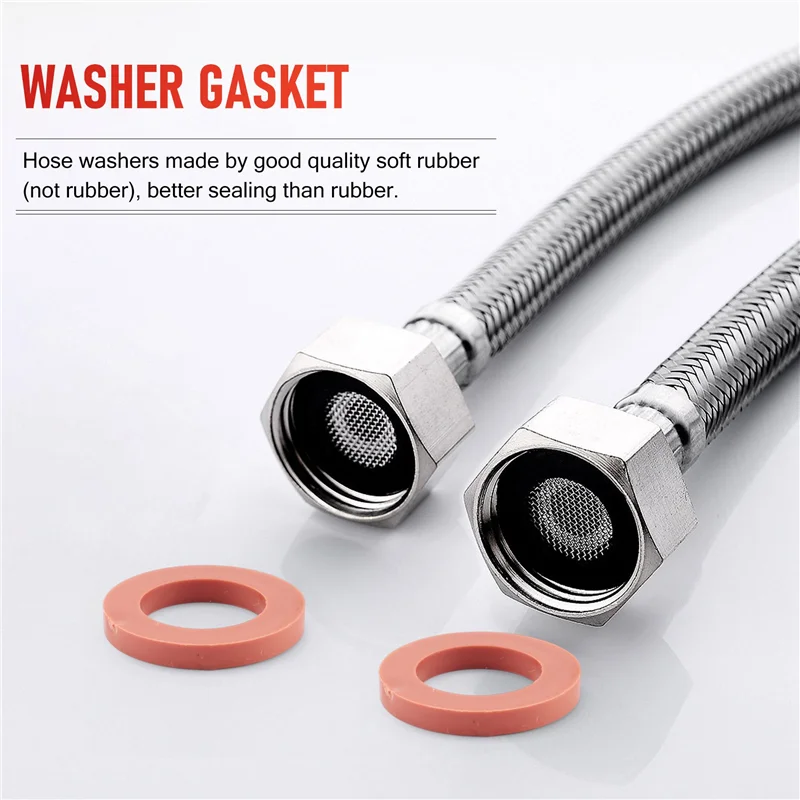 ABUP-Outdoor Garden Hose Rubber Washer Gasket, 90Pcs Red O-Rings Rubber Washer Gasket Combo Pack For 3/4Inch Garden Hose And Wat
