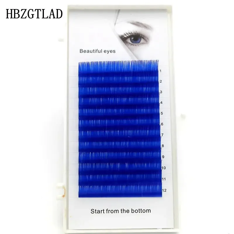 HBZGTLAD C/D 0,07/0,1 mm 8/15 mm falsche Wimpern Mehrfarbige Wimpern individuelle farbige Wimpern Wimpernverlängerungen mit künstlichem Volumen
