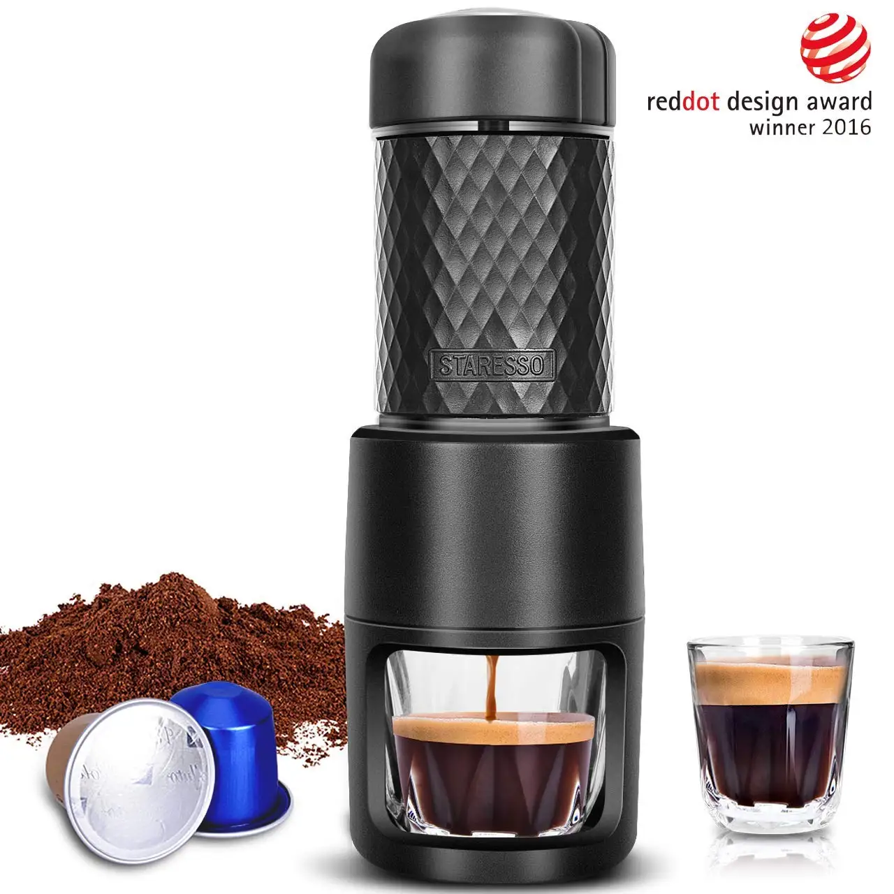 

STARESSO SP-200 Manual Espresso Coffee Grinder Portable Camping Capsule Coffee Machine Coffee Maker Spice Pepper Seasoning Mill