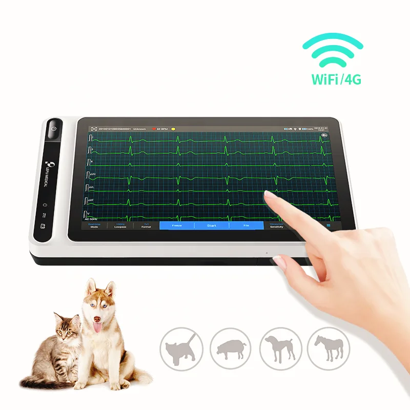 CE ISO Approved Medical 12-lead ECG Monitor With Blue Tooth Wifi Connection