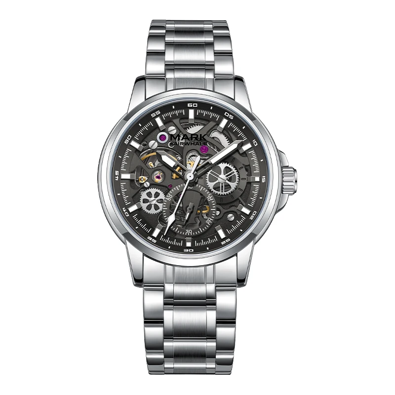 MARK FAIRWHALE New Men Mechanical Watch Business Leisure Hollowed out High End Man Mechanical Wrist Watches