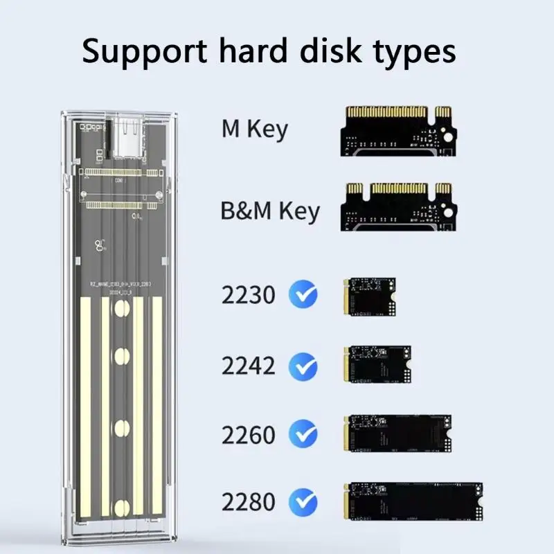 652F M.2 Drive Casing Case NVME / Optional Hard Drive Enclosure Ensuring Easy Visual Access to Components