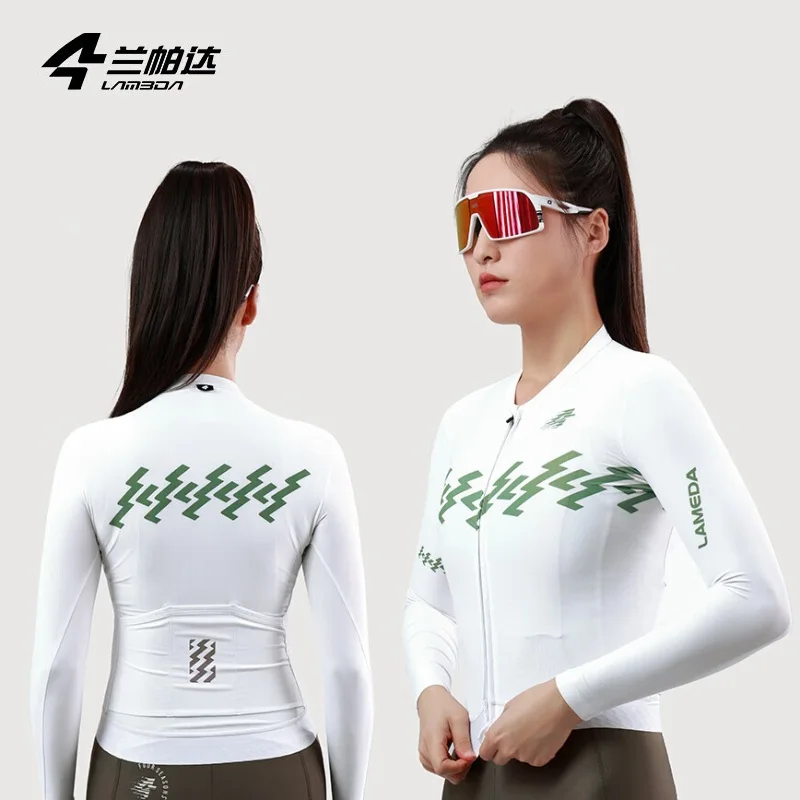 

LAMEDA Women's Long Sleeve Cycling Shirt Quick-dry Soft Comfortable Sport Top For Bicycle Riding Outdoor Activities