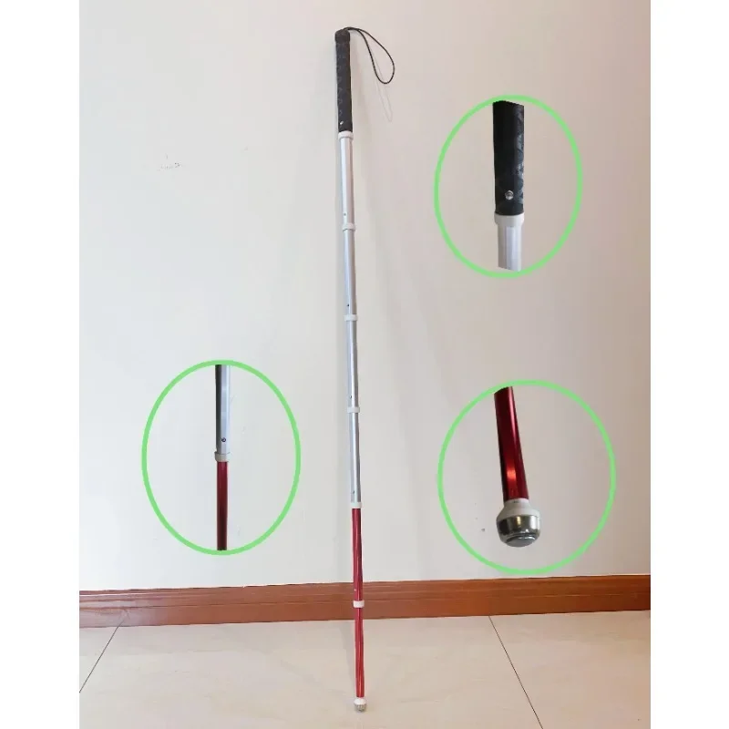 1pc  Retractable Cane 29-125cm Telescopic Trekking Pole Multifunctional Walking Stick  the Elderly Old Man Crutch