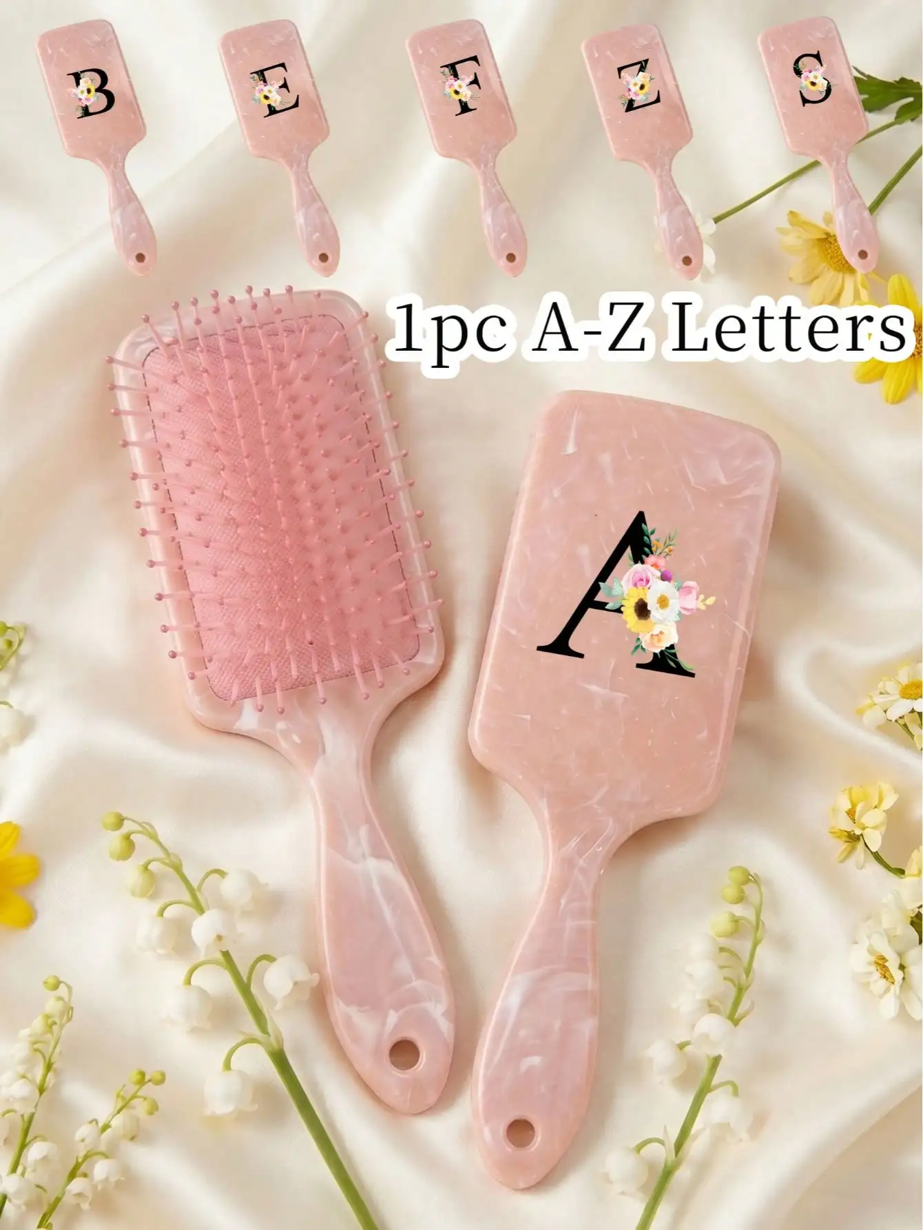 

Marble Pattern Air Cushion Paddle Hair Brush, Square Handle Head Massage Hair Brush, Popular Cross-Border Item