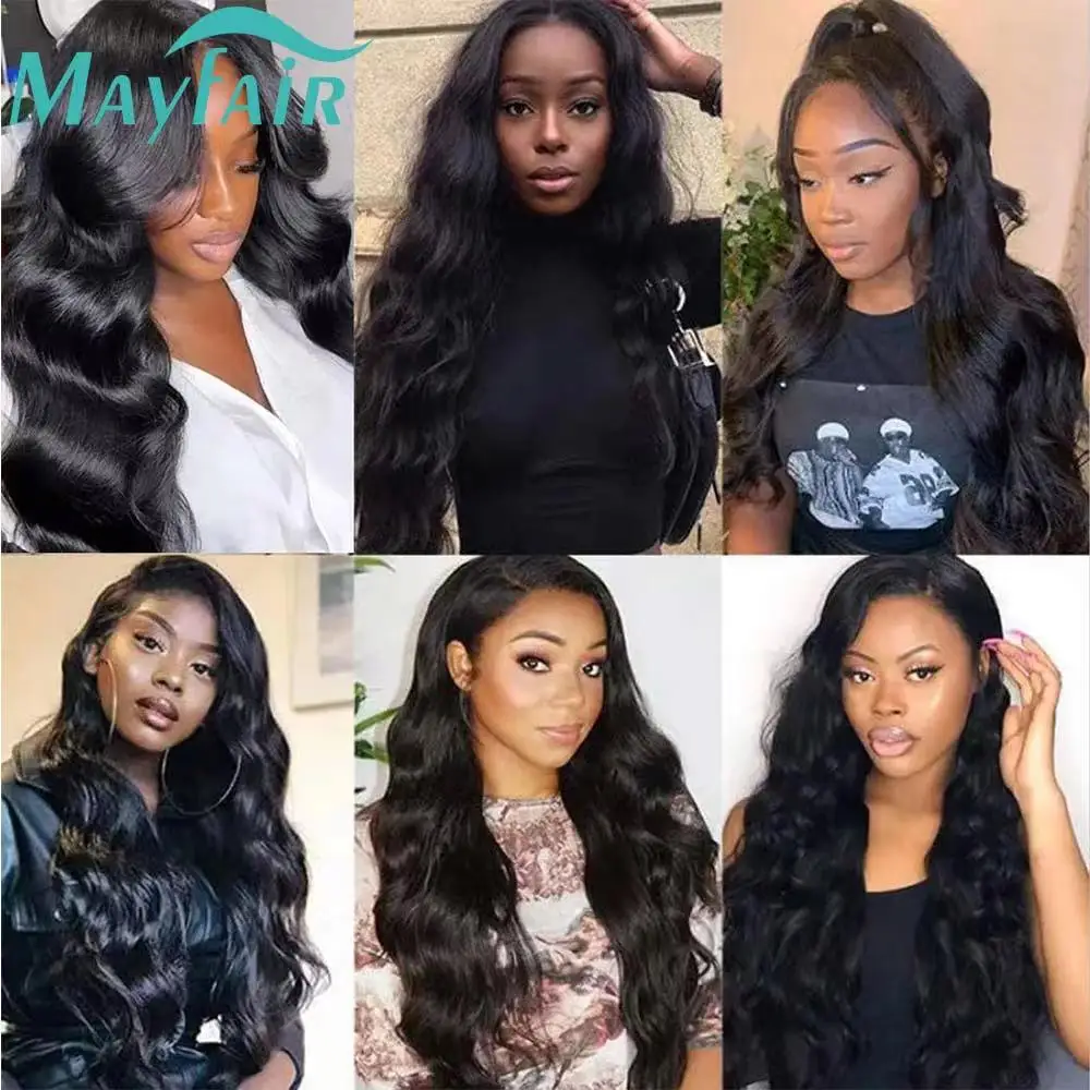 Bundles brésiliens de cheveux humains Body Wave, Extensions de cheveux bruts, Tissage noir naturel, Richesse des cheveux vierges, 30 po, 32 po, 3 Bundles, 4 Bundles