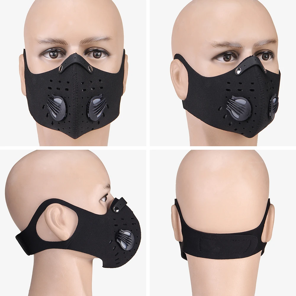 Cycling Mask Activated Carbon Anti-Pollution Masks Breathing Valve Protective Cycling Mask With Filter Windproof Dust Mask