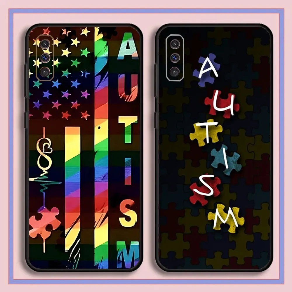 

Autism Awareness Phone Case For Samsung Galaxy A13,A21s,A22,A31,A32,A52,A53,A71,A80,A91 Black Cover