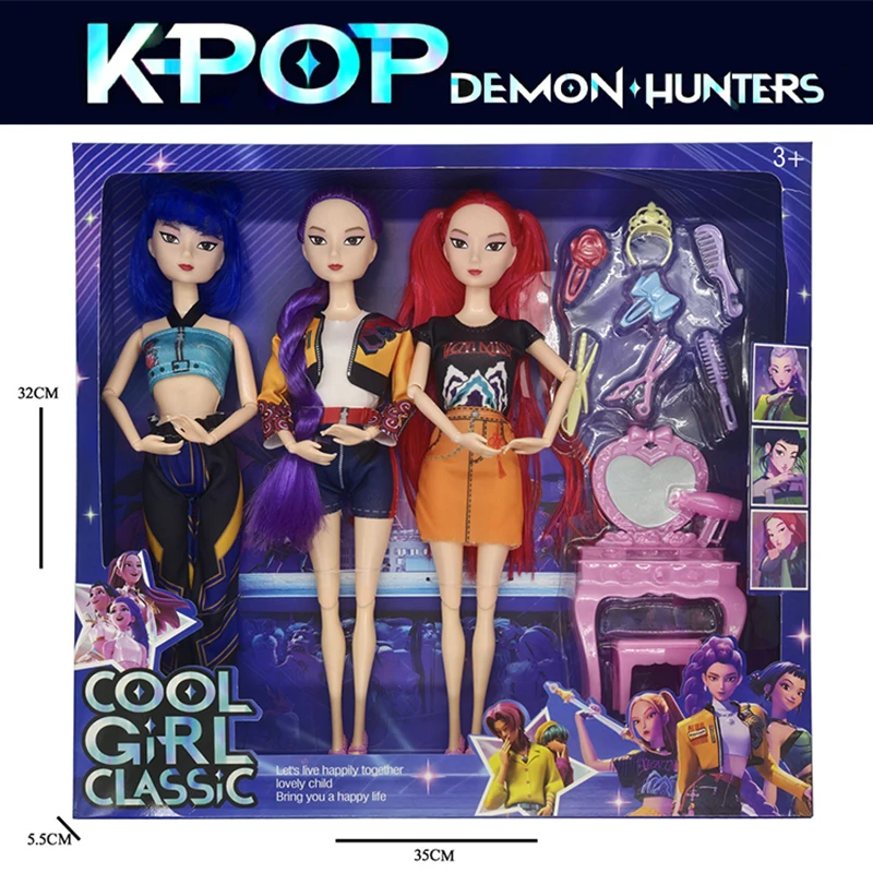 

Новые Kpop Girl Group Rumi Zoey Mira Фигурки K-Pop Охотники на демонов Идол Куклы Мультяшная модель Куклы Набор для девочек на день рождения Рождественский подарок