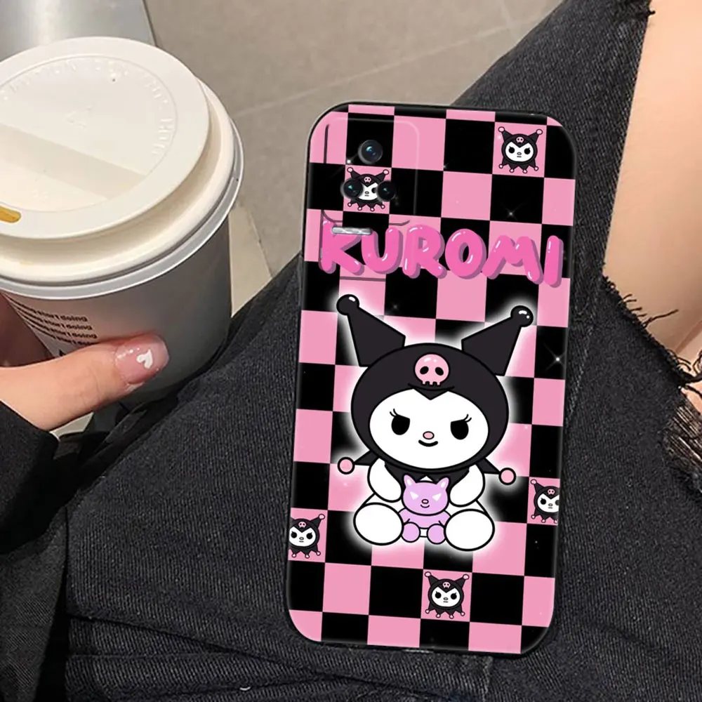 Funda de silicona para teléfono móvil, carcasa bonita de gato Kawaii Kuromi para Redmi K60 K40 Gaming K30 13C 12C 12 10 10C 9T 9C 9A 9 8 7 A1 A2