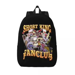 Lucifer Short King Fanclub Hazbin hotel zaino classico regalo zaino per scuola superiore per uomo donna borsa a tracolla per Computer portatile