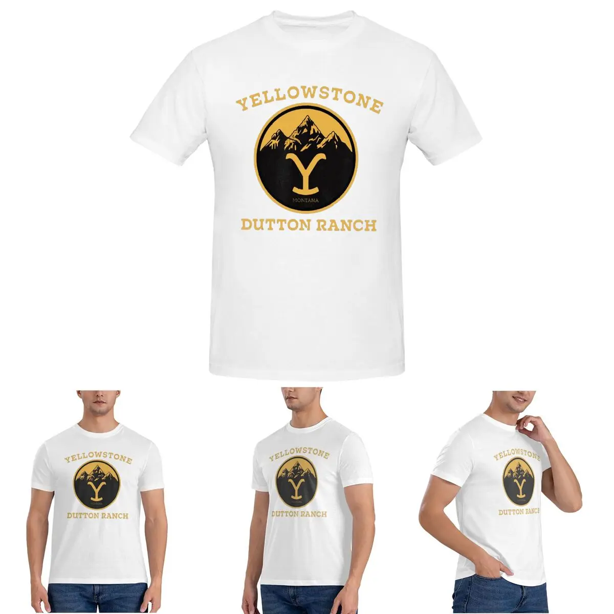 

Yellowstone Dutton Ranch T-Shirt for Men Cotton Plus Size T Shirts Men's Short Sleeve O-Neck Summer Clothes Tops S-6XL