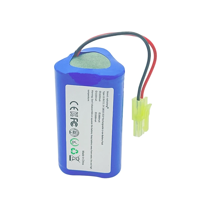 11.1V 2600mAh 2800mAh 3200mAh 3500mAh 18650 3S1P Rechargeable Li-ion Battery Pack For Dibea Mite Eemoval Vacuum Cleaner UV-858