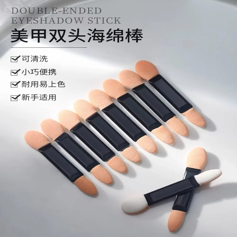 Double Sided Nail Powder Aplicador, Sponge Sticks, Nail Art Brush, Nail Supplies, Equipamentos, Ferramentas para colorir, 10 Pcs, 30 Pcs, 50 Pcs, 100Pcs