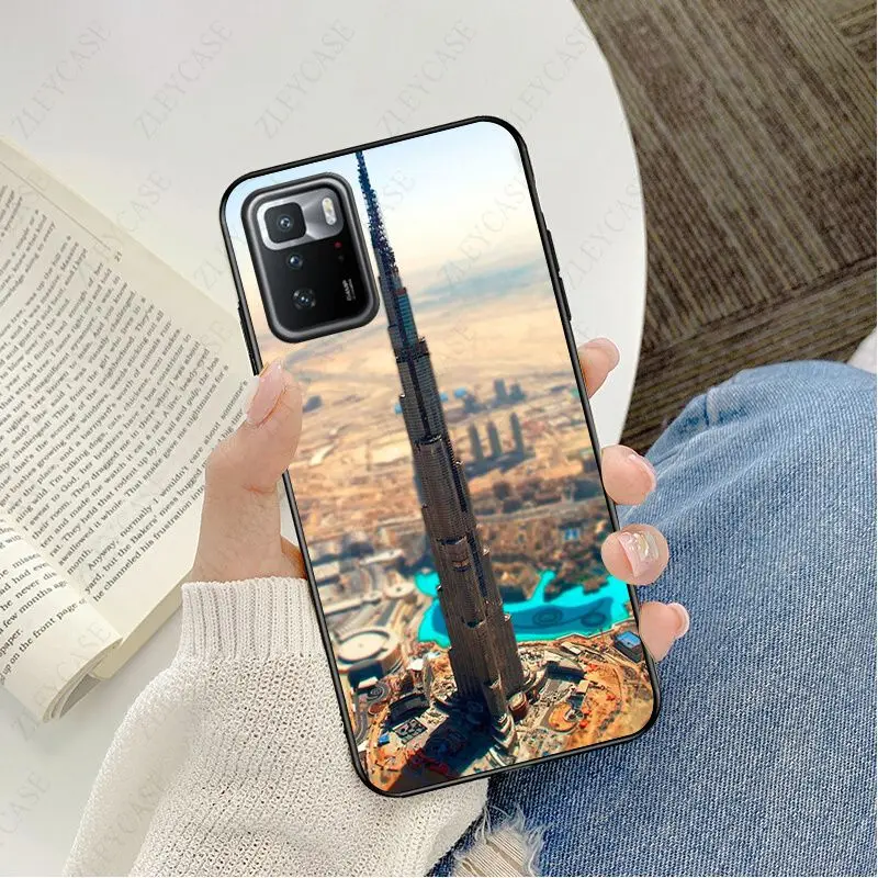 phone Cover For Xiaomi Redmi Note13pro note12pro 11pro note10pro 9pro 8pro 8T K40 12C Cases Dubai City Architectural landscape