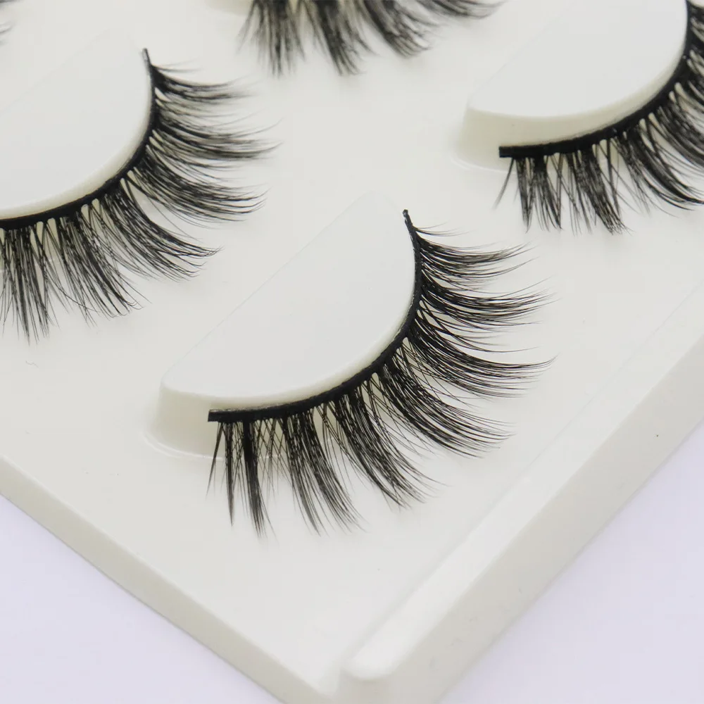 YOKPN Internet celebrities recommend thick and curled three-dimensional simulated eyelashes Manga style big eyed doll 3 pairs