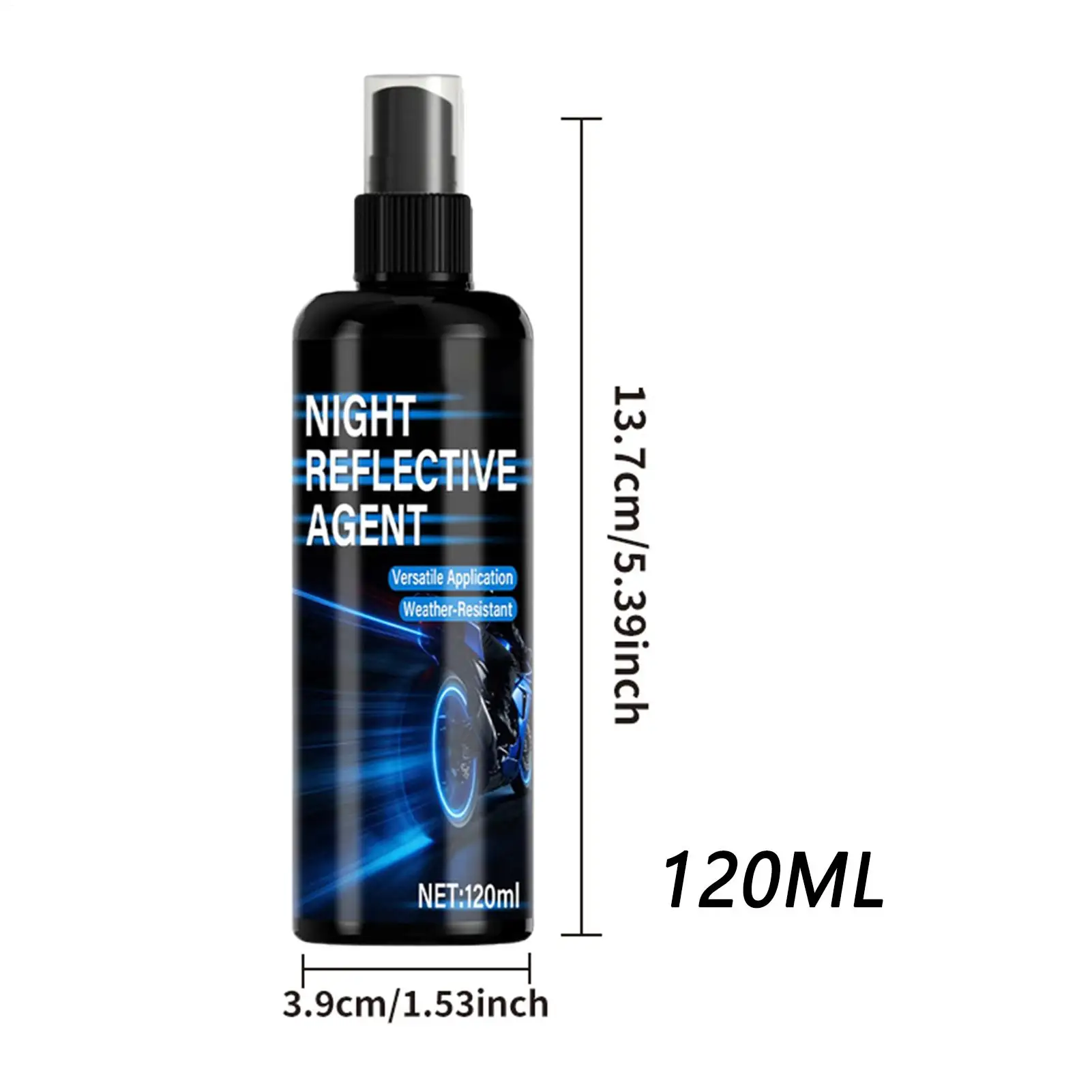 120ml Reflective Glow Spray Paint Glitter Luminous Warning Signs for Clothes Car Bike Outdoor Night Riding Running Night Spray - view 6