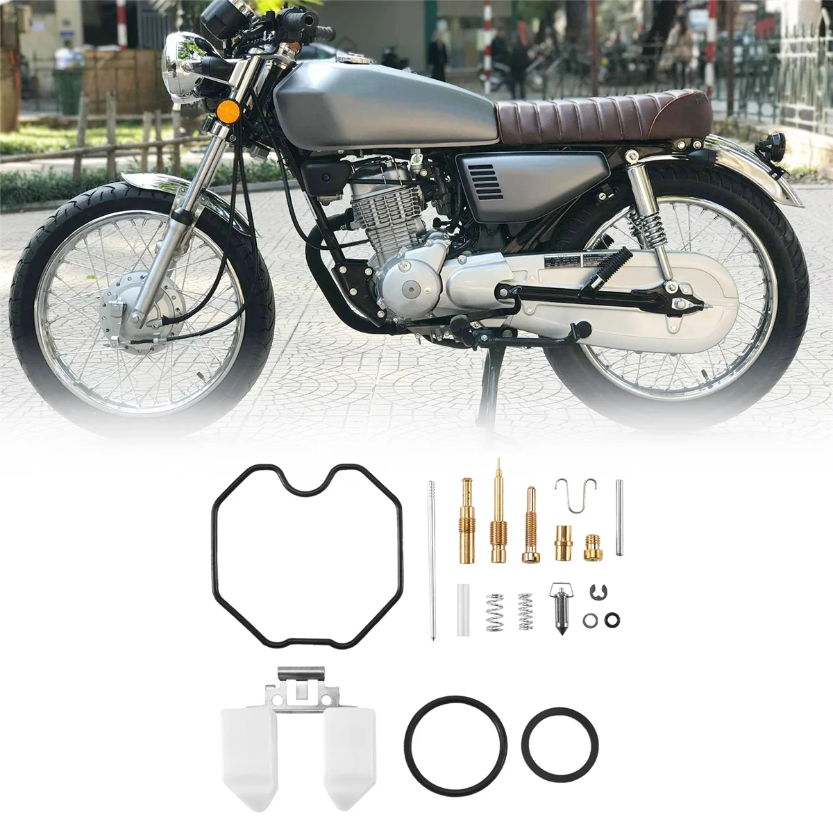 # Herramientas y suministros de construcción 82L, para kits de reparación de carburador Keihin PWK PZ30 CG200 Carb para HONDA CG, negro