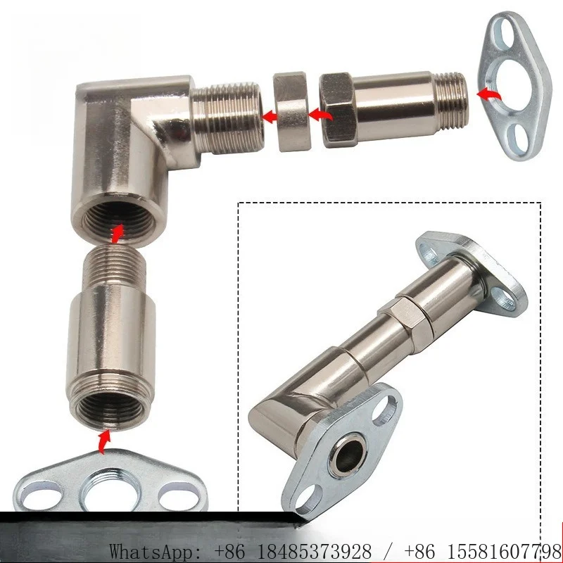 M18*1.5 Connector Adapter 4-Part Set 2pcs Modified Pipe Fitting Joint Replacement Auto Mechanical Connection Accessories