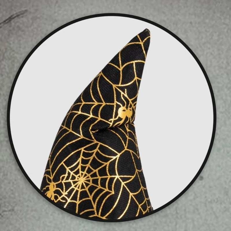Spiderweb Witch Caps hedband สำหรับตัวช่วยสร้างหมวกสำหรับผู้ใหญ่ Hairhoop Halloween Party Headwear Y166