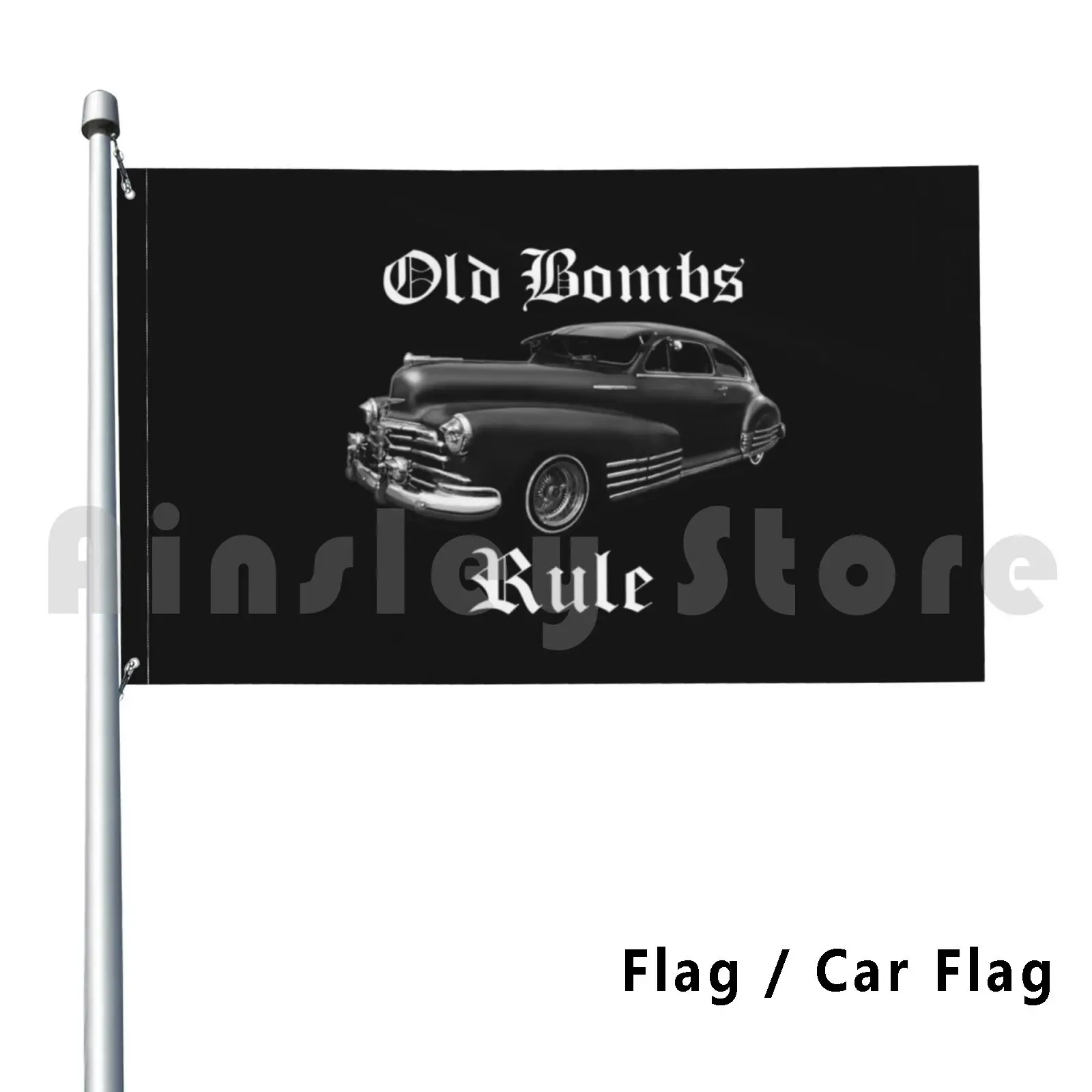 Lowrider Chevy Fleetline Bomb Flag Car Flag Funny Chevy Fleetline Chevy Belair Lowrider Lowrider Bomb