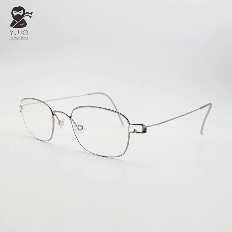 Handmade  square screw free prescription glasses anti blue Eyeglasses   spectra presbyopia lens men's and women's short-sighted