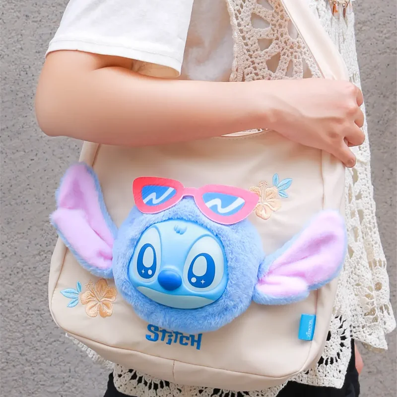 

In Stock Disney Stitch Cute Shoulder Bag Underarm Bag Handbag Student Bag Outdoor Leisure Travel Bag Girl Holiday Surprise Gift