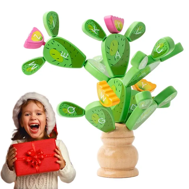 

Cactus Interactive Learning Game Set Balancing Cactus Educational Toy Unique Wooden Sorting Toys perfect gift for children