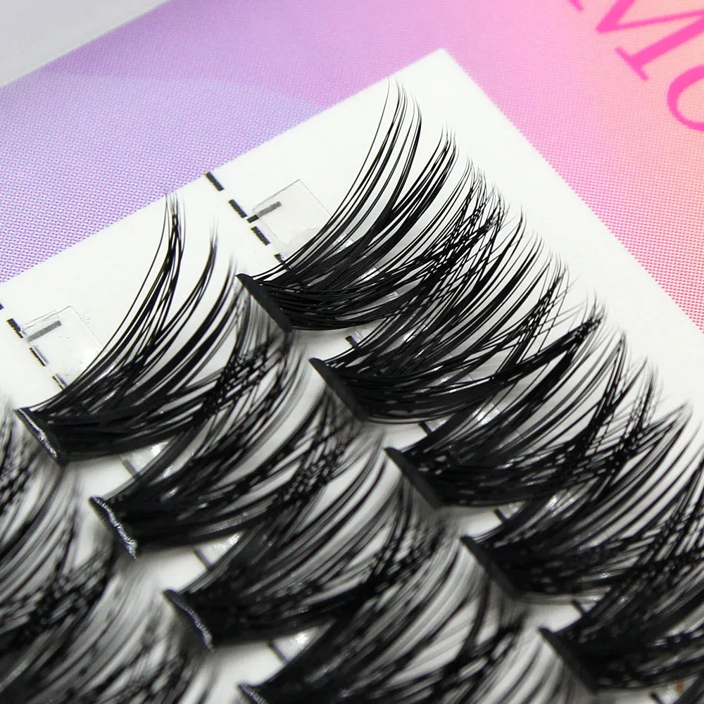 Moonlily Premium Seiden-Wimpernverlängerungen Hochwertige Natürliche Lange 3D-Volumen-Effekt Faux Cluster Einzelne Make-up-Wimpern – Detail 13
