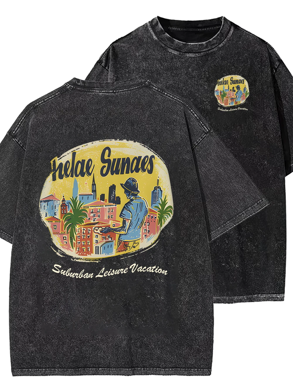 Summer Vibes Clothing Men - 하와이 긍정적 분위기 낙천주의 프린트 남성