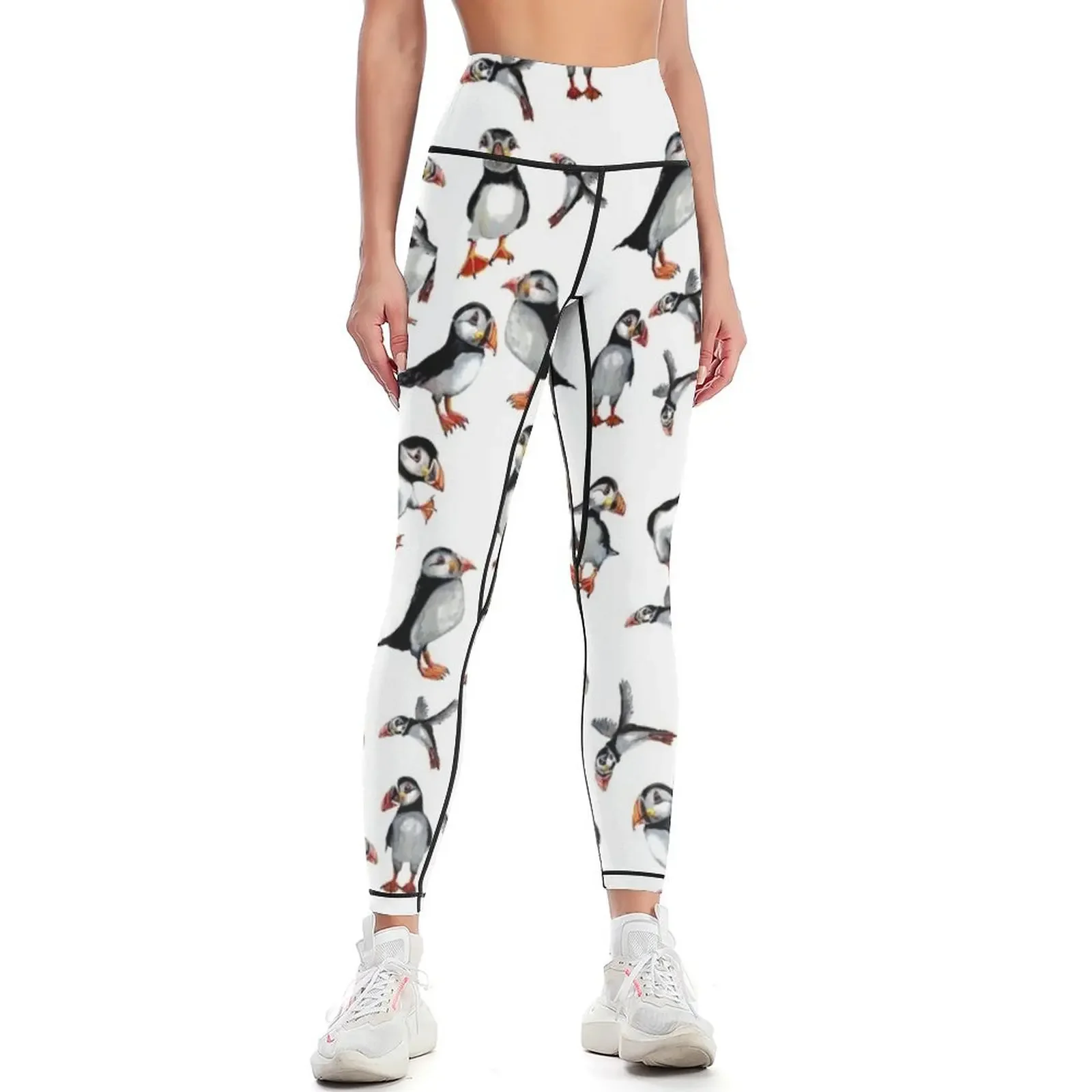 

Puffins Pattern Leggings Fitness clothing gym womans Female legging pants gym's clothing Womens Leggings