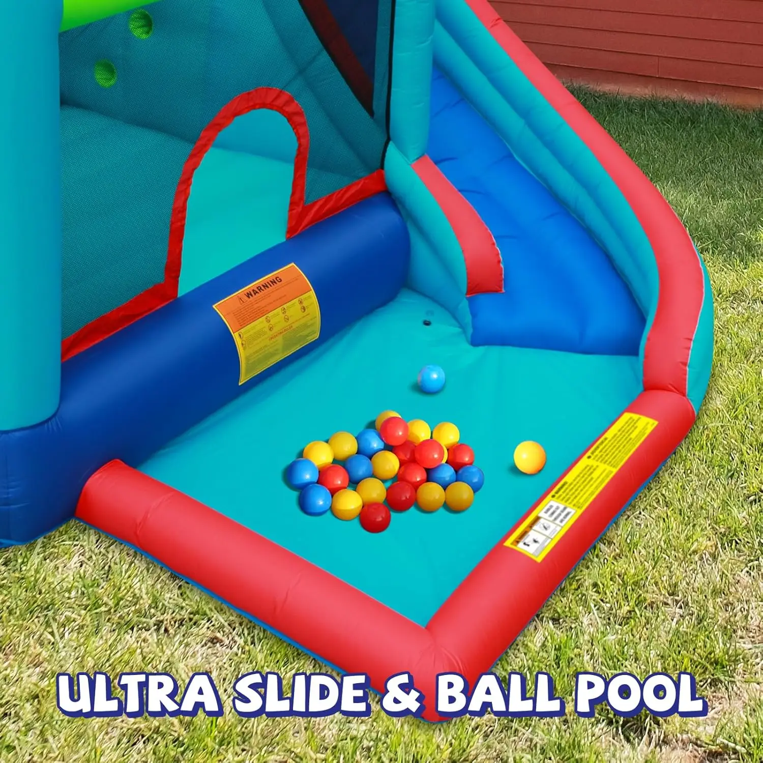 바운스 하우스 - 실내 및 실외용 송풍기가 있는 풍선 바운스 하우스 - 슬라이드가 있는 점핑 바운시 캐슬 - 대형 바운스 공간, 사랑스러운